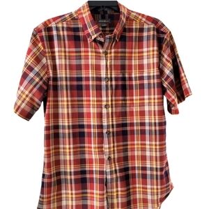 Eddie Bauer men's plaid short sleeve shirt M